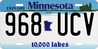 MN license plate 968UCV