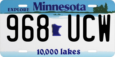 MN license plate 968UCW
