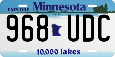 MN license plate 968UDC