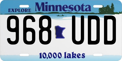 MN license plate 968UDD