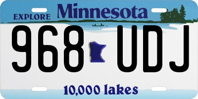 MN license plate 968UDJ