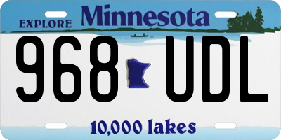 MN license plate 968UDL