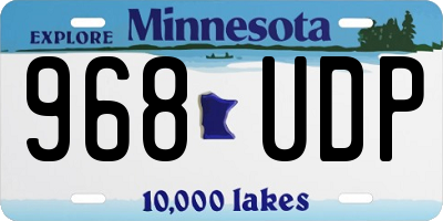 MN license plate 968UDP