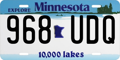 MN license plate 968UDQ