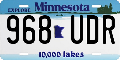 MN license plate 968UDR