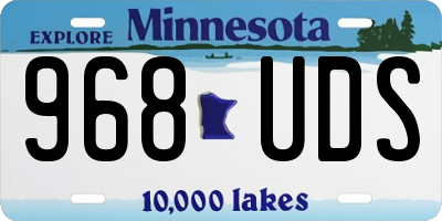 MN license plate 968UDS