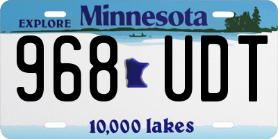 MN license plate 968UDT