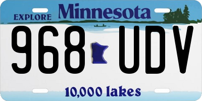 MN license plate 968UDV