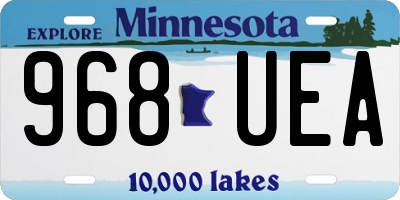 MN license plate 968UEA