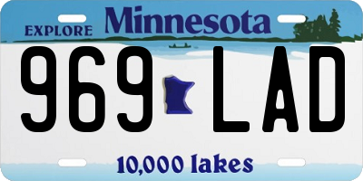 MN license plate 969LAD