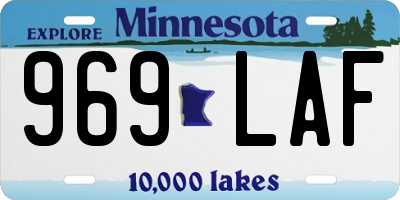 MN license plate 969LAF