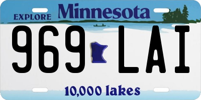 MN license plate 969LAI