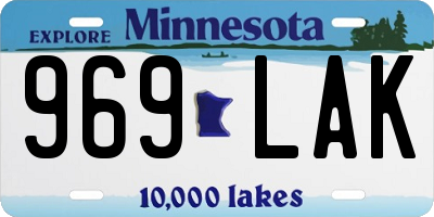 MN license plate 969LAK