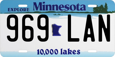 MN license plate 969LAN