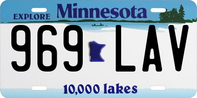 MN license plate 969LAV
