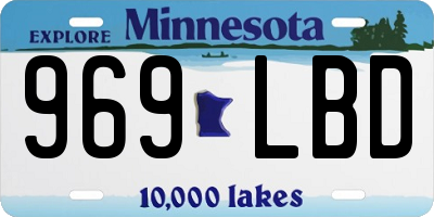 MN license plate 969LBD