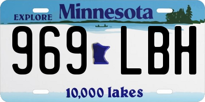 MN license plate 969LBH
