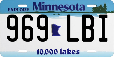 MN license plate 969LBI