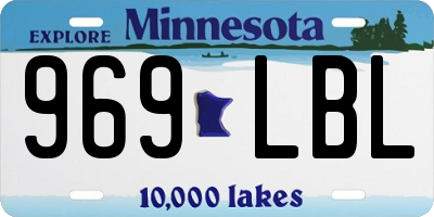 MN license plate 969LBL