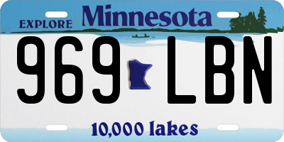 MN license plate 969LBN