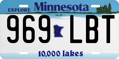 MN license plate 969LBT