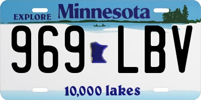 MN license plate 969LBV