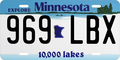 MN license plate 969LBX