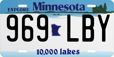 MN license plate 969LBY