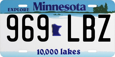 MN license plate 969LBZ