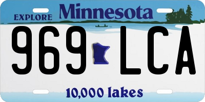 MN license plate 969LCA