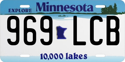 MN license plate 969LCB
