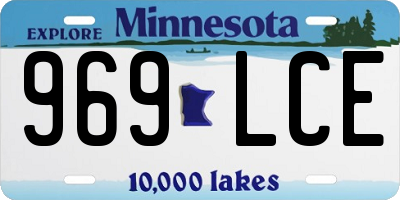 MN license plate 969LCE