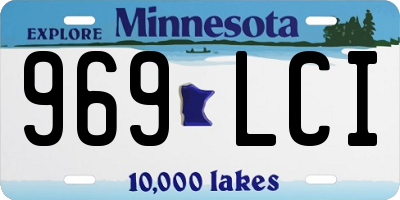 MN license plate 969LCI