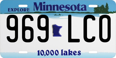 MN license plate 969LCO