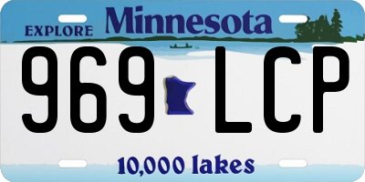 MN license plate 969LCP