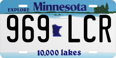 MN license plate 969LCR