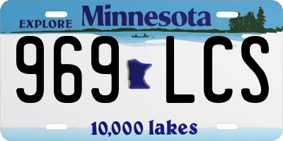 MN license plate 969LCS