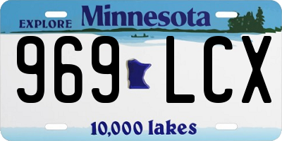 MN license plate 969LCX