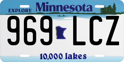 MN license plate 969LCZ