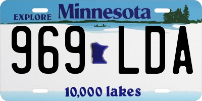 MN license plate 969LDA