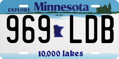 MN license plate 969LDB