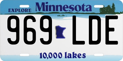 MN license plate 969LDE