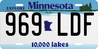 MN license plate 969LDF