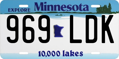 MN license plate 969LDK