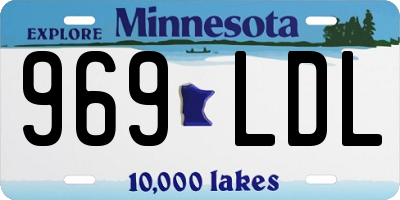 MN license plate 969LDL