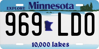 MN license plate 969LDO