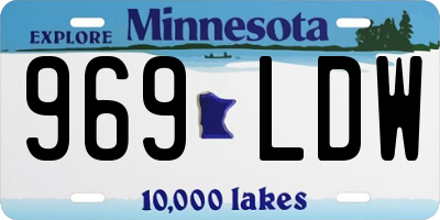 MN license plate 969LDW