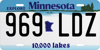 MN license plate 969LDZ