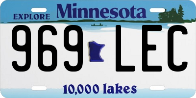 MN license plate 969LEC