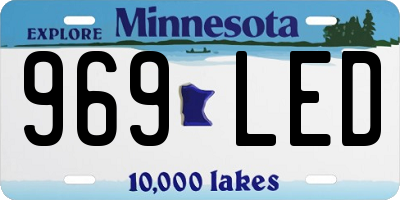 MN license plate 969LED